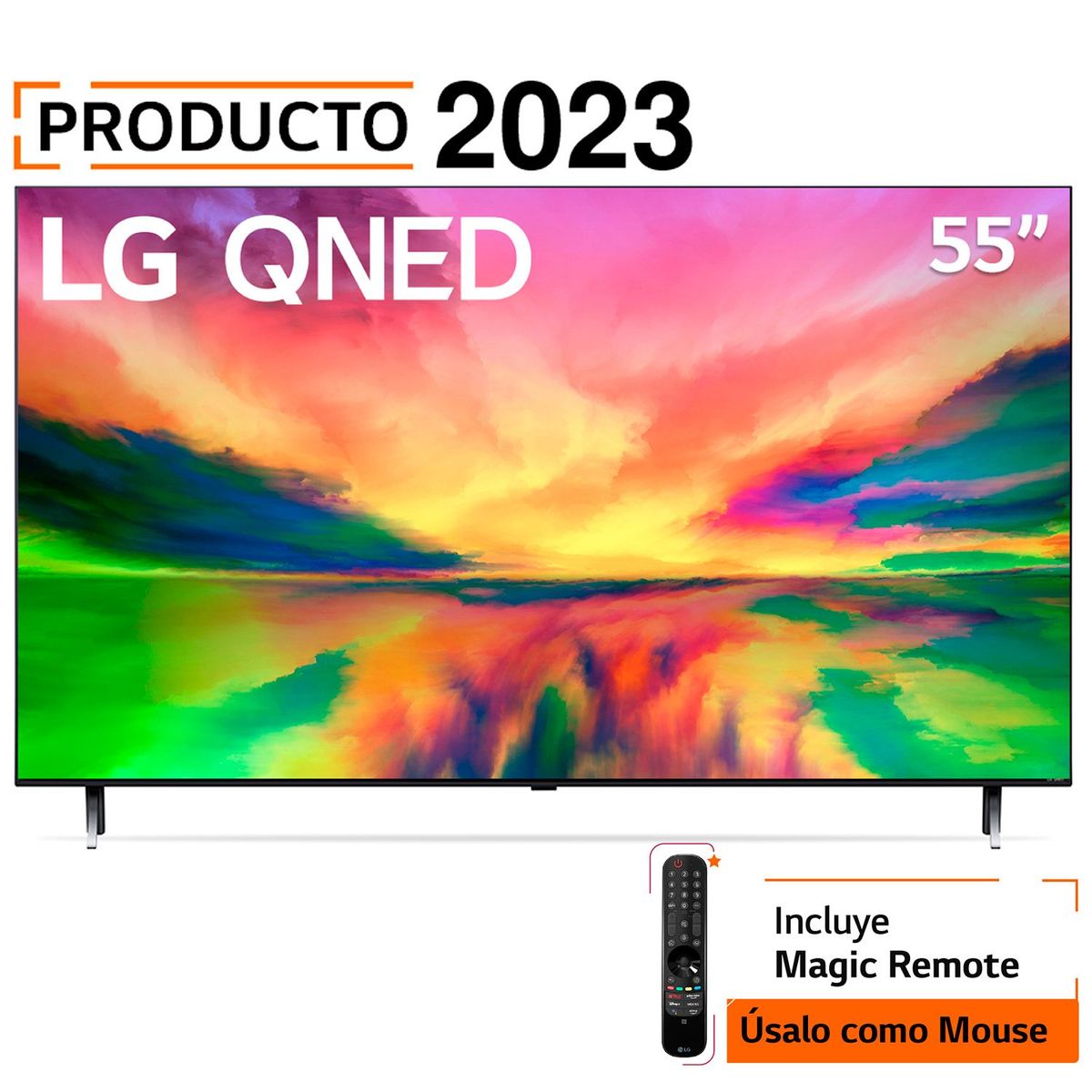 LG - Televisor LG 55 pulgadas QNED 4K Ultra HD Smart TV 55QNED80