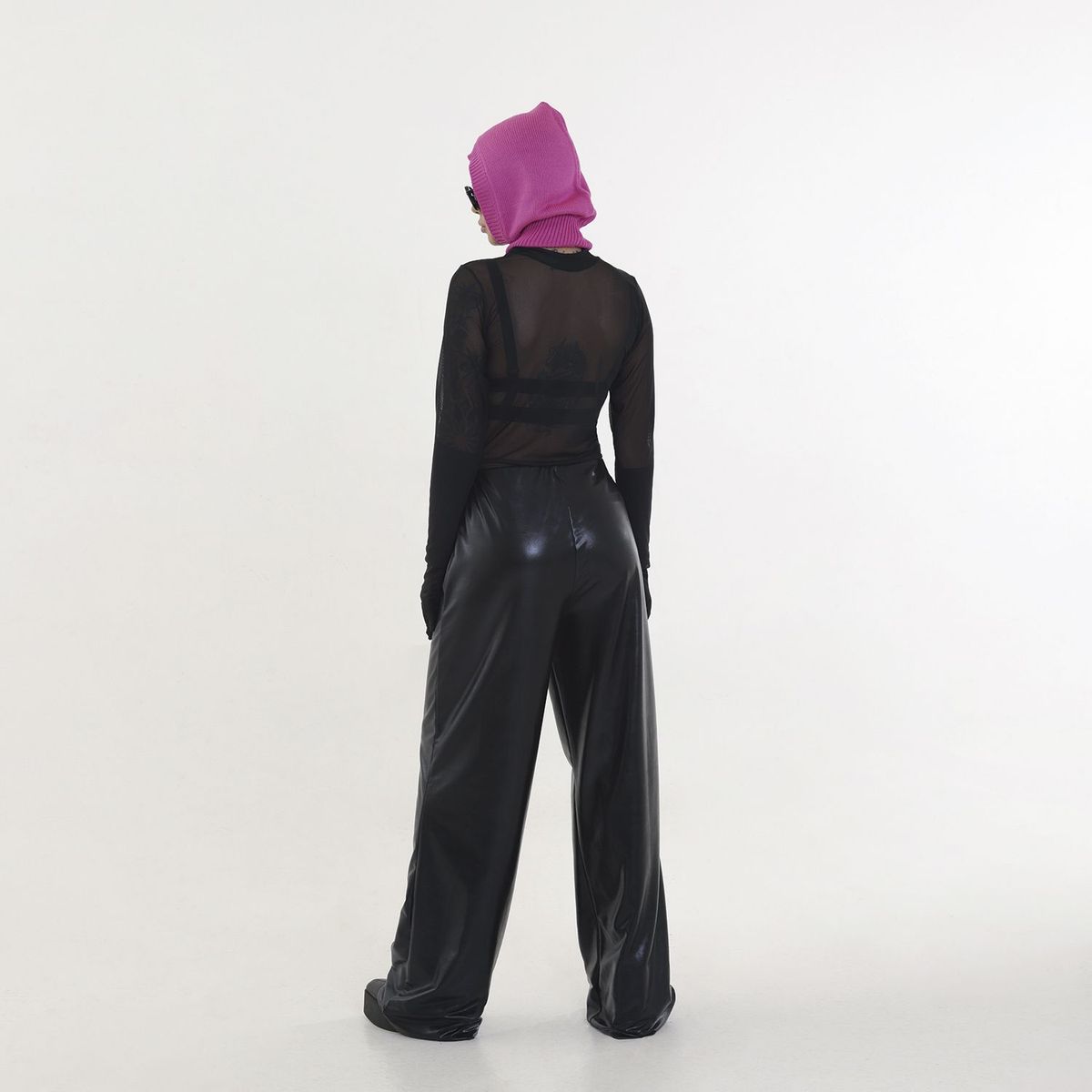 OCULTA ATELIER - Pantalón Recto Metalizado Tiro alto para Mujer