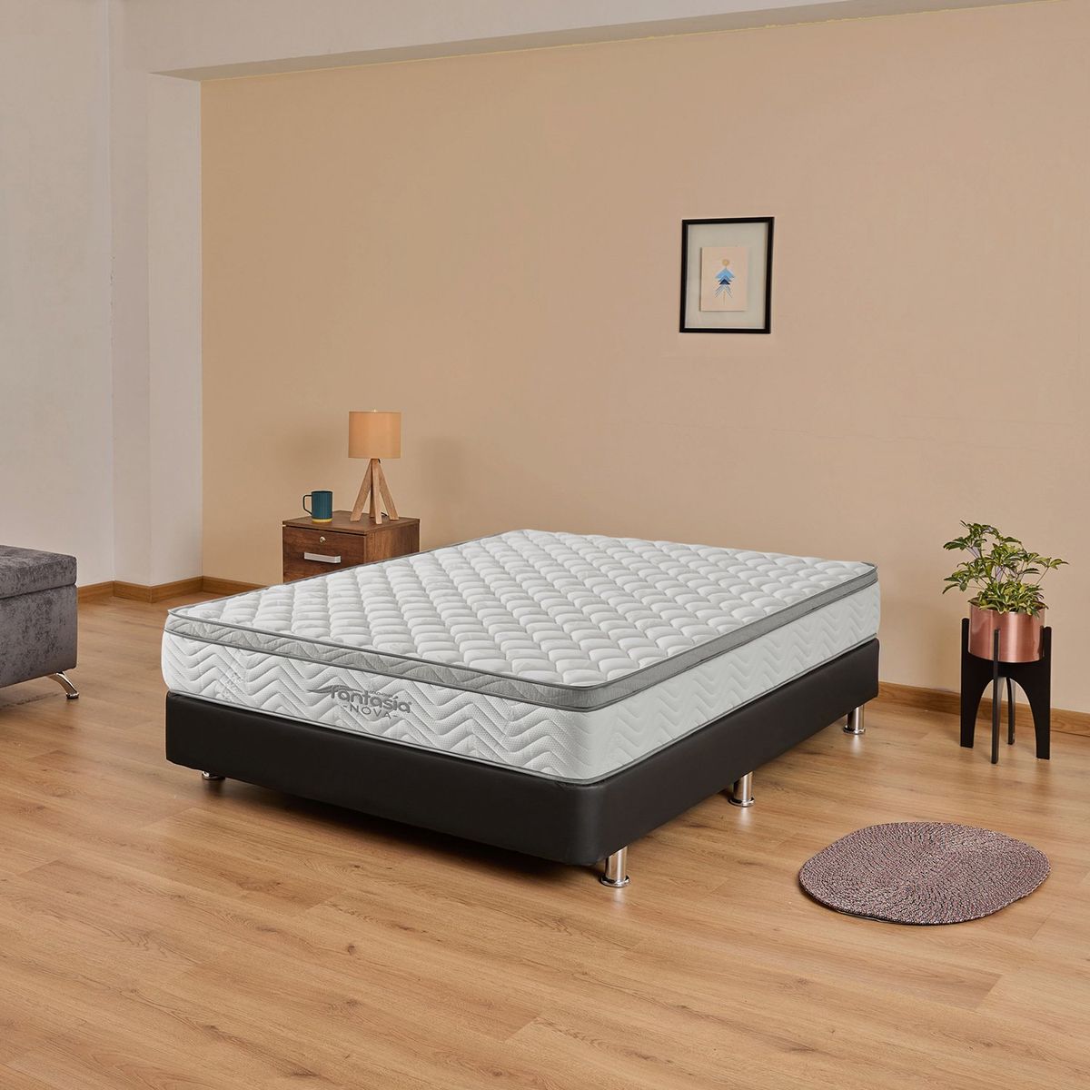 COLCHONES FANTASIA - Colchón Doble Firmeza Media Ortopédico Resortado con Pillow Nova 140 x 190 cm Colchones Fantasía