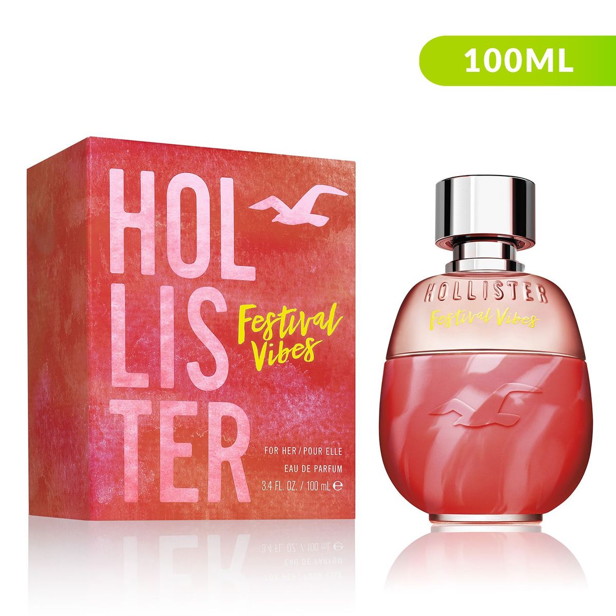 HOLLISTER - Perfume Mujer Hollister Festival Vibes 100 ml Eau de parfum 