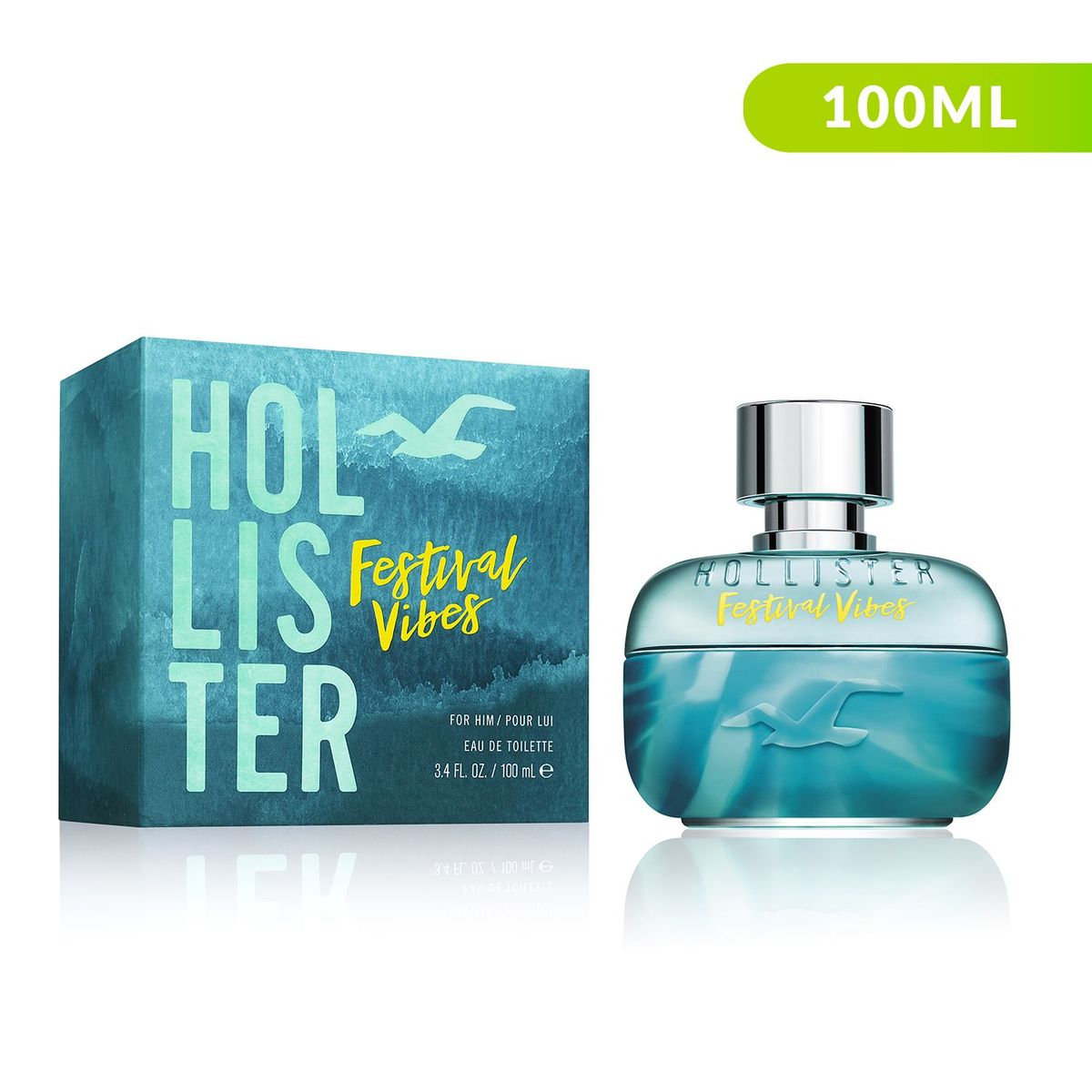 HOLLISTER - Perfume Hombre Hollister Festival Vibes 100 ml Eau de toilette 