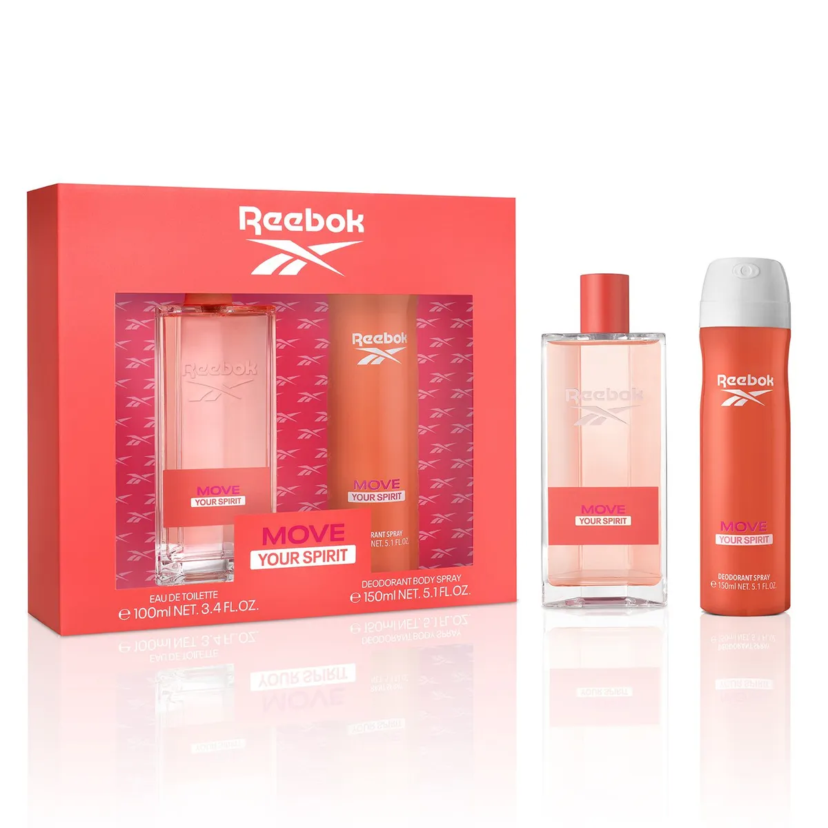 REEBOK - Set de Perfume Mujer Move Your Spirit Reebok Eau toilette 100 ml + Body Spray 150 ml 