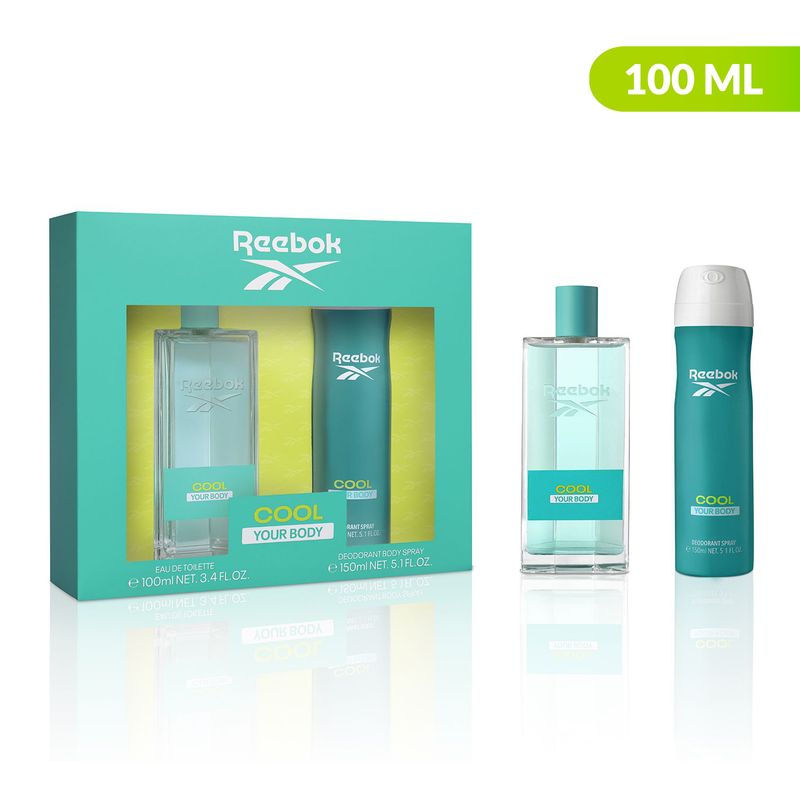 REEBOK - Set Perfume Mujer Cool Your Body Reebok Edt 100 ml + Body Spray 150 ml 