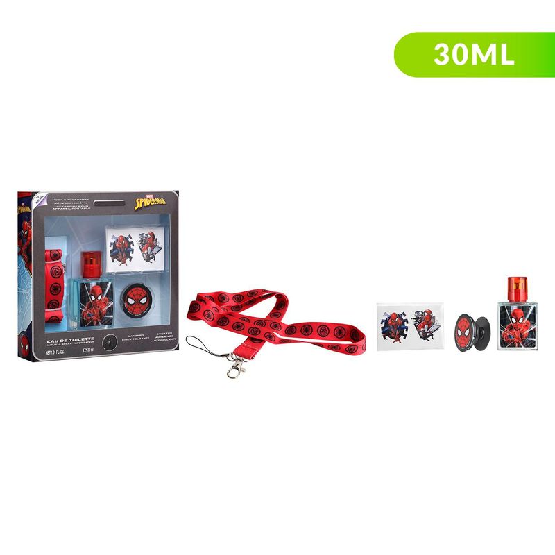 DISNEY - Set perfume Niño Spider-man EDT 30 ml + Lanyard + Stickers + Pop Socket