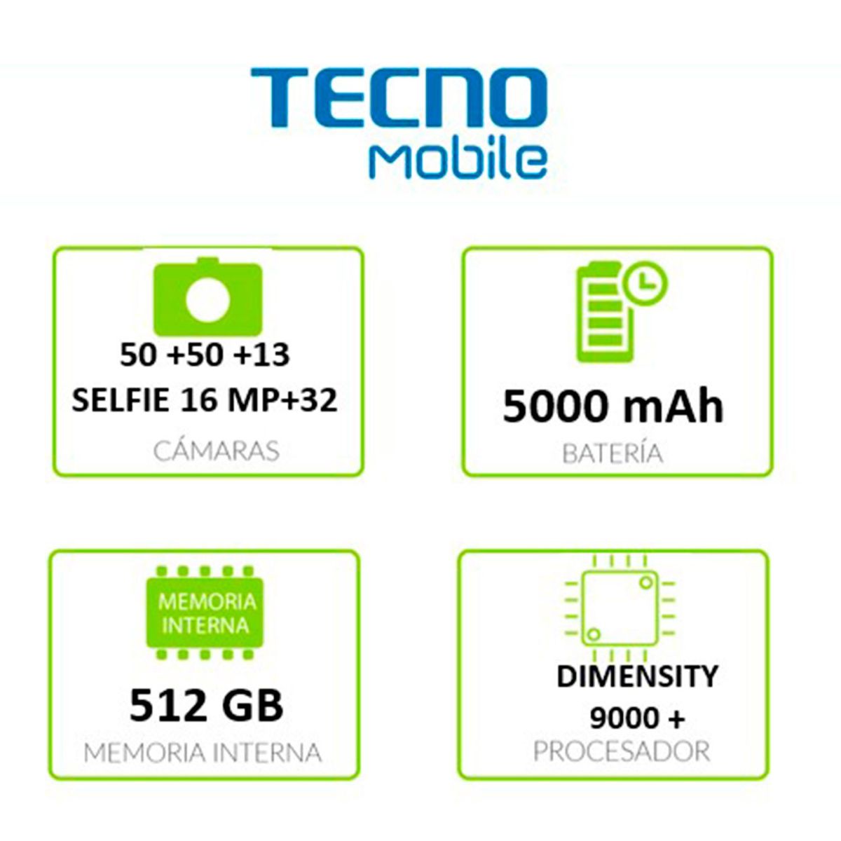 TECNO MOBILE - Celular Tecno Mobile Phantom V Fold 512GB | 12GB RAM | 50 MP Camara Posterior  | 16 MP Camara Frontal | Pantalla 6.4 Pulgadas | Mediatek Dimensity 9000+