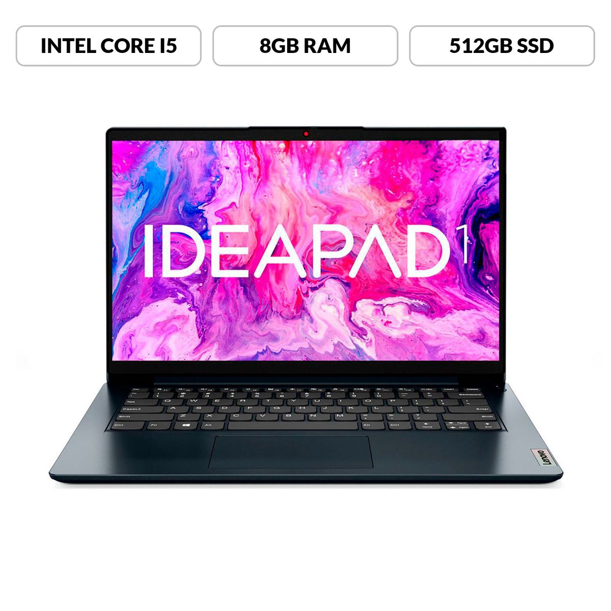 LENOVO - Portátil Lenovo IdeaPad 1 | Intel Core i5 | 8GB de RAM | 512GB SSD de Almacenamiento | Windows 11 | Pantalla de 14 pulgadas | IP 1 | Computador Portátil