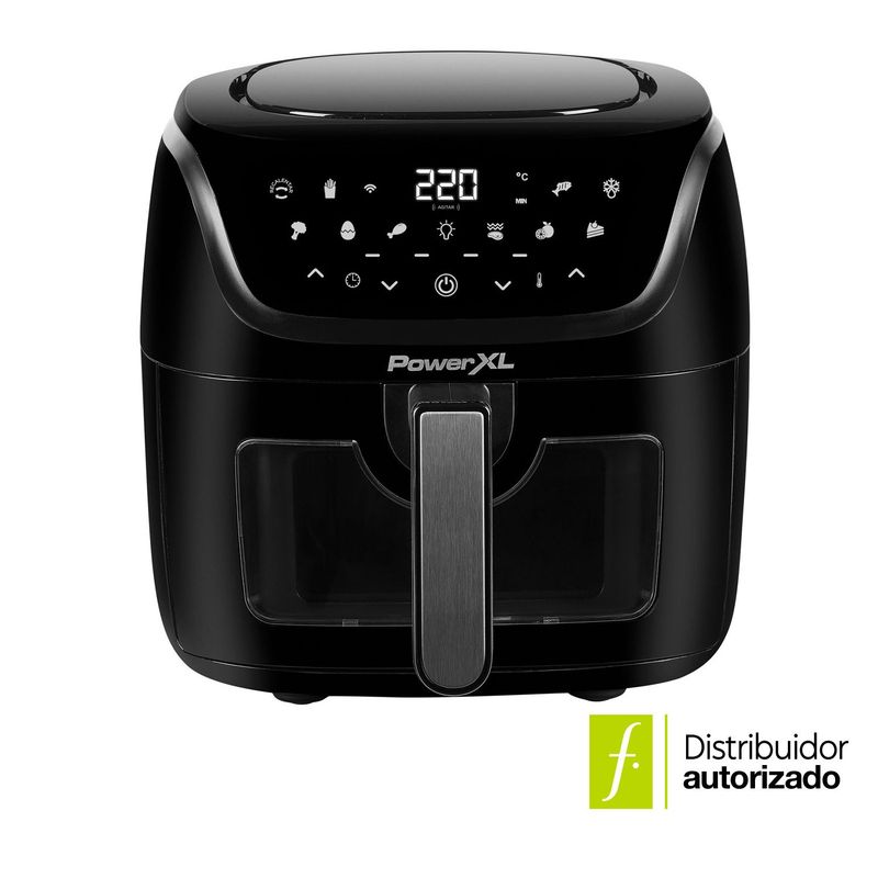 POWER XL - Freidora de Aire Sin Aceite PowerXL Digital 7.5 Litros Gran Capacidad 10 Funciones Air Fryer con WIFI y Bluetooth
