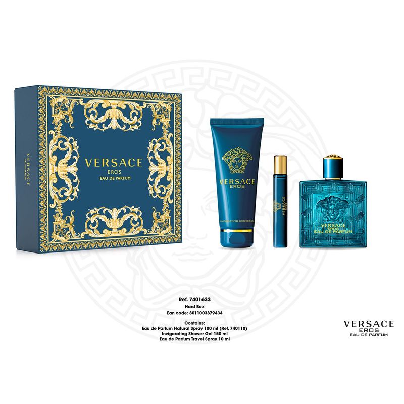 VERSACE - Set Versace Eros Pour Homme Edp Hombre