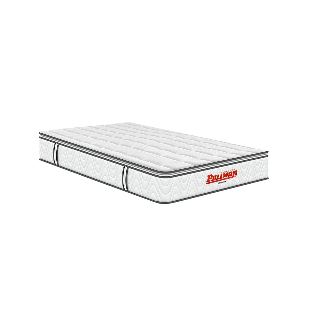 PULLMAN - Colchón Sencillo Firmeza Media Ortopédico Resortado con Pillow Orthopack BTU 100 x 190 cm Colchones Pullman