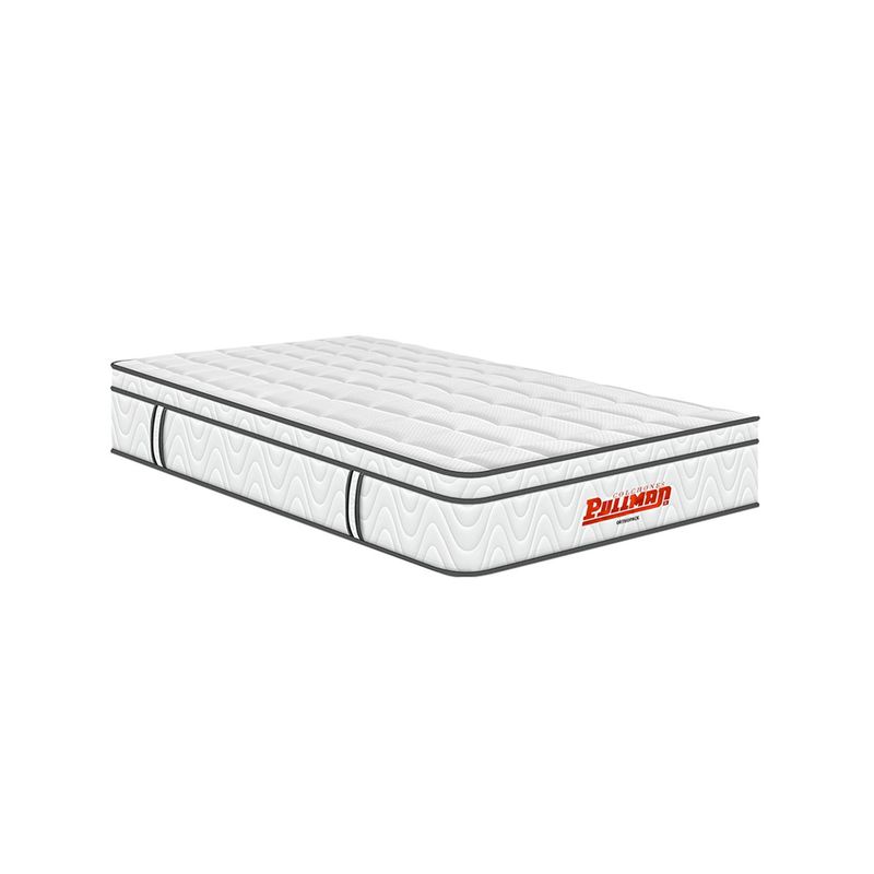 PULLMAN - Colchón Semidoble Firmeza Media Ortopédico Resortado con Pillow Orthopack Euro U 120 x 190 cm Colchones Pullman