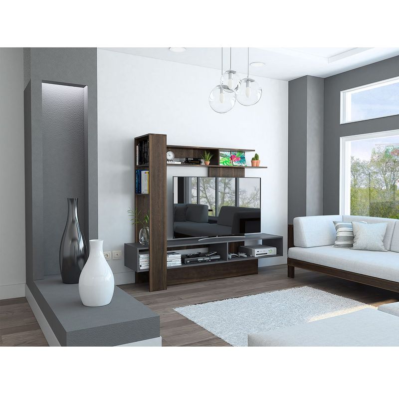 RTA MUEBLES - Centro de Entretenimiento de 180 x 178.5 x 40.2 cm, Mueble de TV Moderno para Televisor de 50 Pulgadas, RTA Muebles.