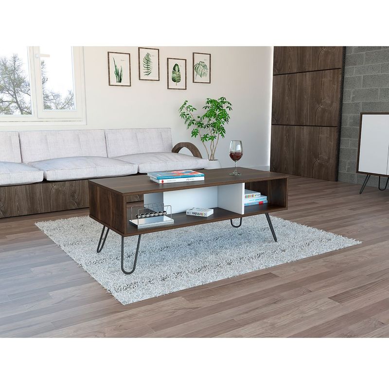 RTA MUEBLES - Mesa de Centro Moderna Cuadrada  en Aglomerado MDP  101 x 40 x 45 cm RTA Design  - Mueble.