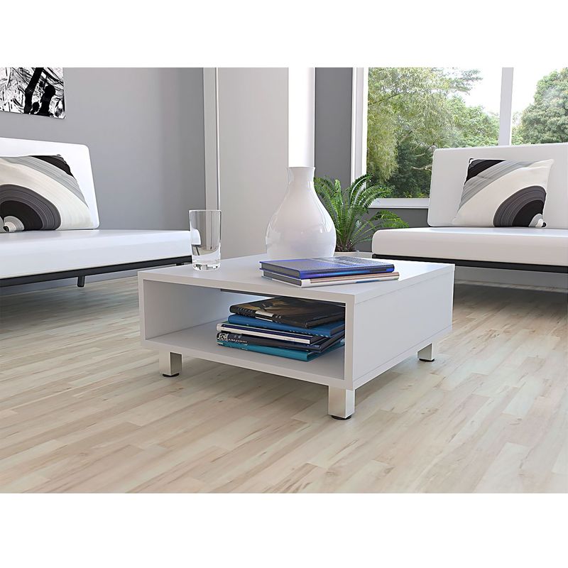 RTA MUEBLES - Mesa de Centro Moderna Cuadrada  en Aglomerado MDP  60 x 27 x 60 cm RTA Design  - Mueble.