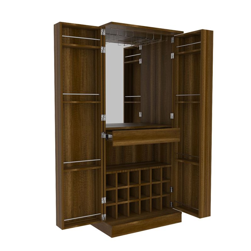 RTA MUEBLES - Bar Malbec Espejo alto MLC 2084 Caramelo 175 x 75 x 42.5
