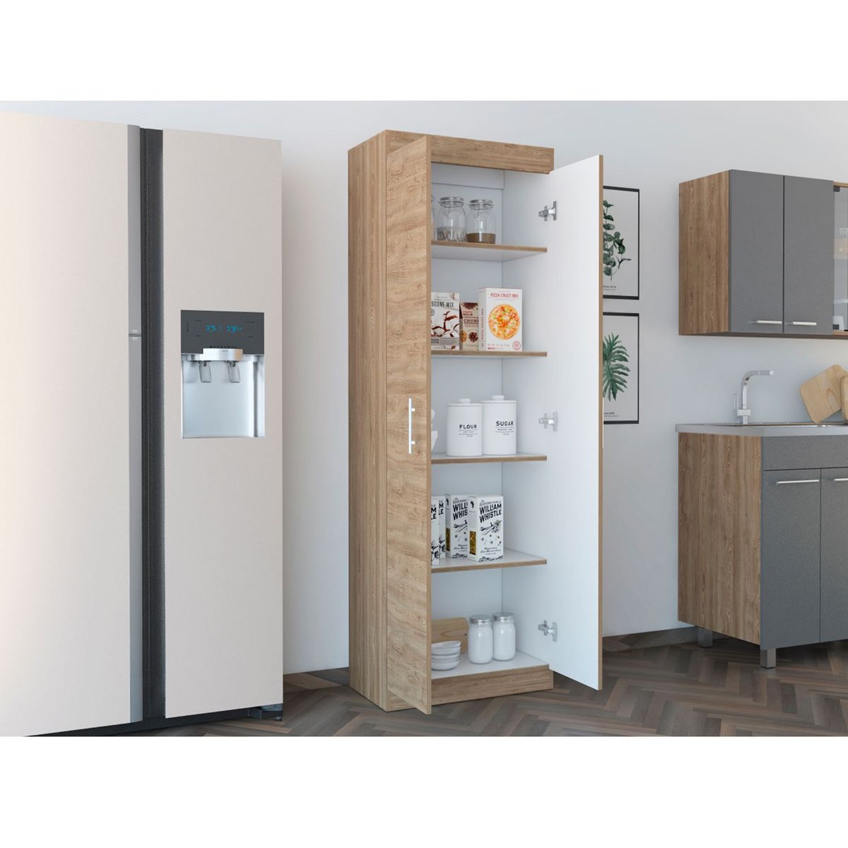 RTA MUEBLES - Alacena Moderna en Aglomerado MDP  170 x 60 x 30 cm RTA Design  - Mueble.