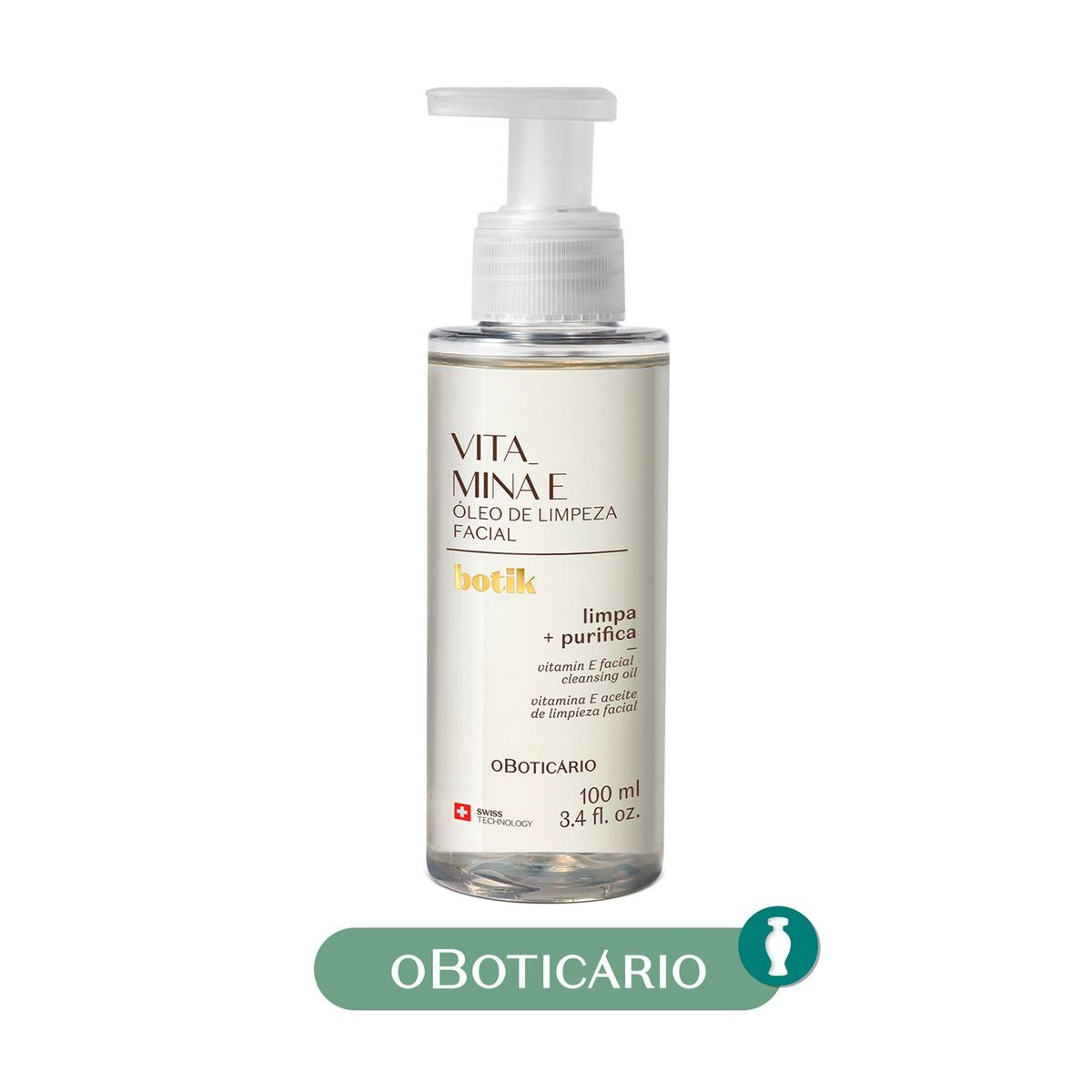 BOTIK - Limpiador Botik O Boticario Oleo Limpi Facial Vit E 100Ml Botik O Boticario para Todo tipo de piel 100ml