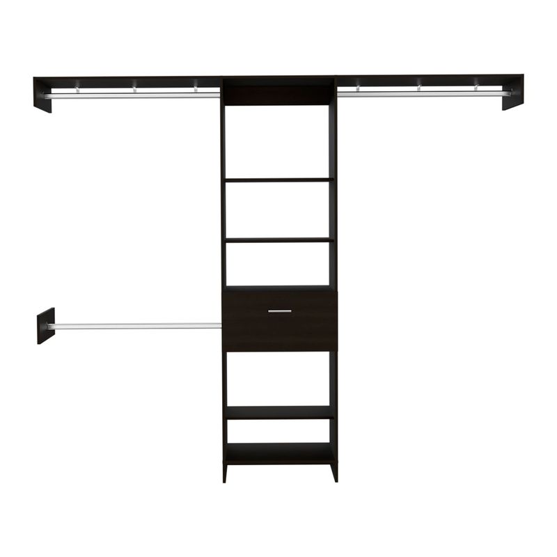 RTA MUEBLES - Clóset Moderno MANCHESTER en Aglomerado Sin puertas 1 Cajon 210.6 x 250 x 41.5 cm  RTA Muebles 