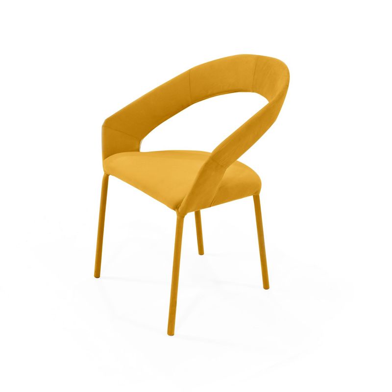 MICA - Silla de Comedor Moderna en Poliéster Amarillo (Incluye 1 Silla) Mica