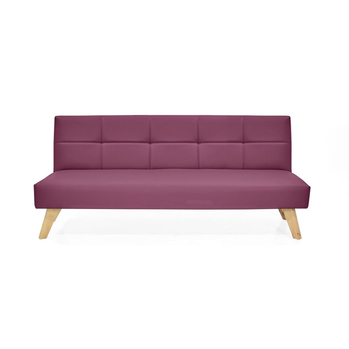 MICA - Sofá Cama Moderno en Cuerina 3 Puestos Nevada 180 x 78 x 75 cm Mica