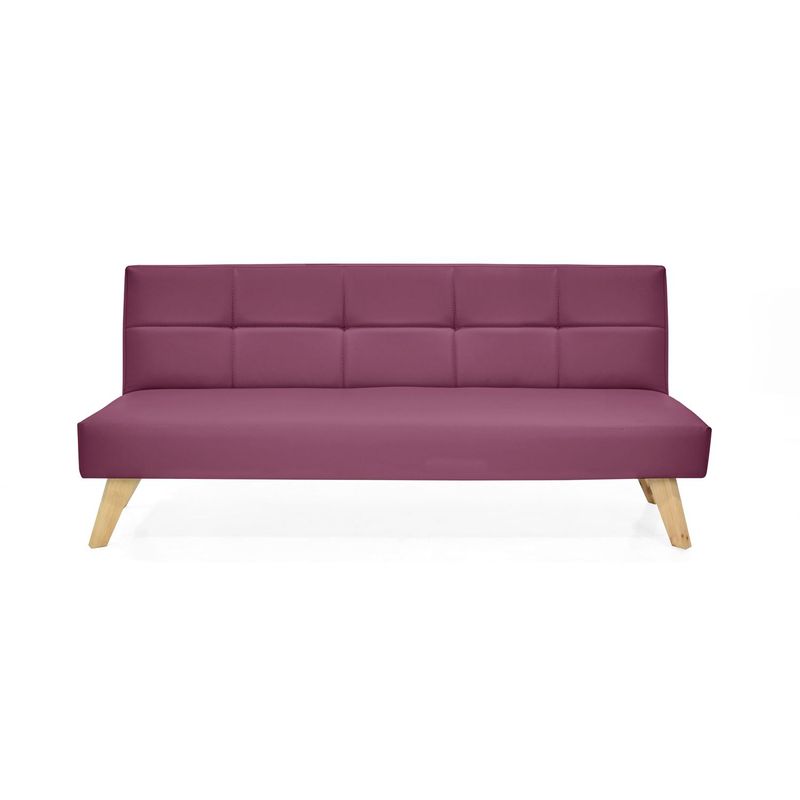 MICA - Sofá Cama Moderno en Cuerina 3 Puestos Nevada 180 x 78 x 75 cm Mica