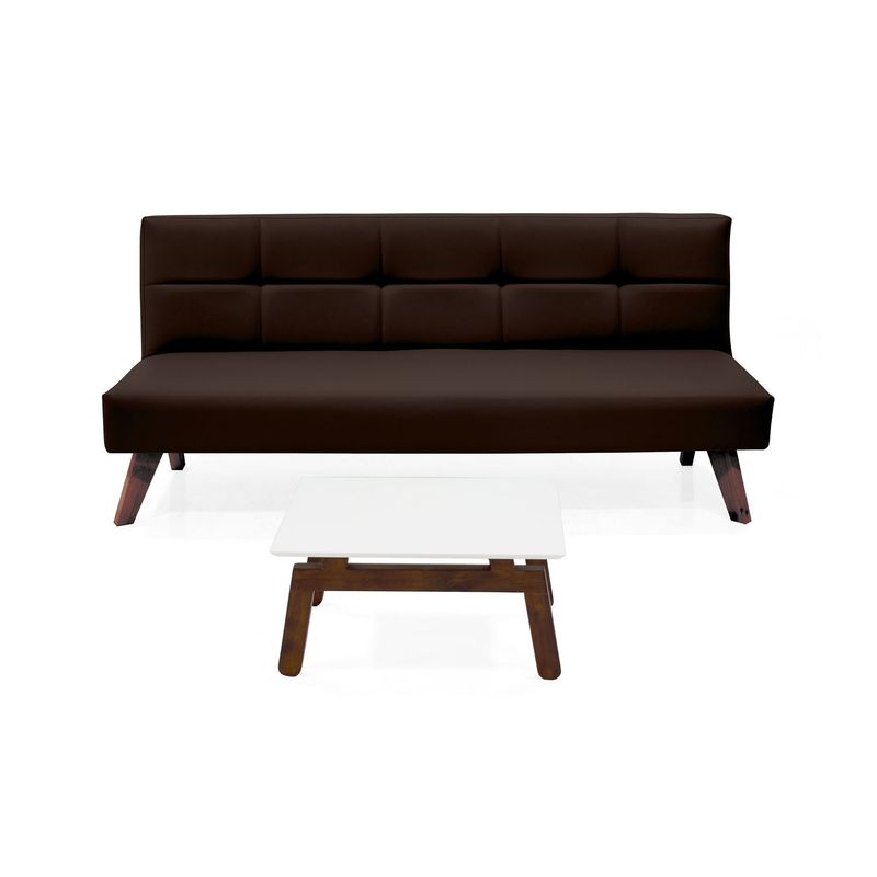 MICA - Sofá Cama Moderno en Cuerina 3 Puestos Nevada Suva 180 x 78 x 135 cm Mica