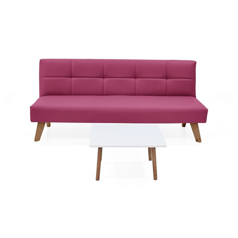 MICA - Sofá Cama Moderno en Cuerina 3 Puestos Nevada Mislata 180 x 78 x 130 cm Mica