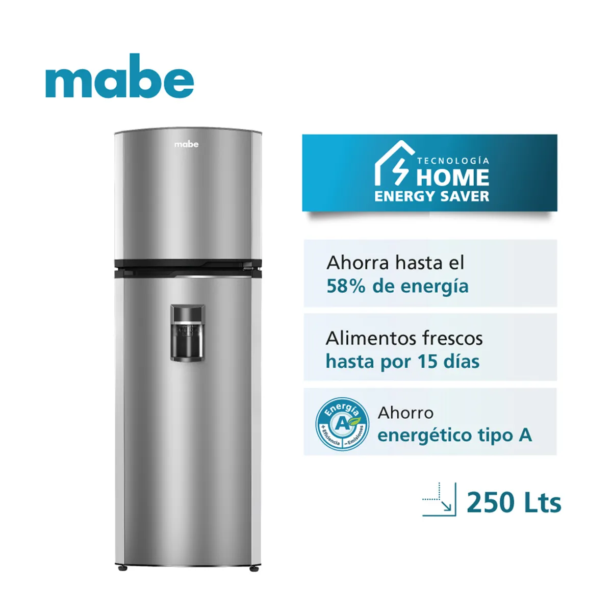 MABE - Nevera Congelador superior Mabe 250 lt Netos RMA267PYCU
