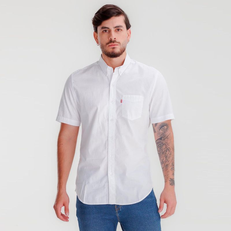 LEVIS - Camisa casual para Hombre Manga corta Regular de Algodón Levis