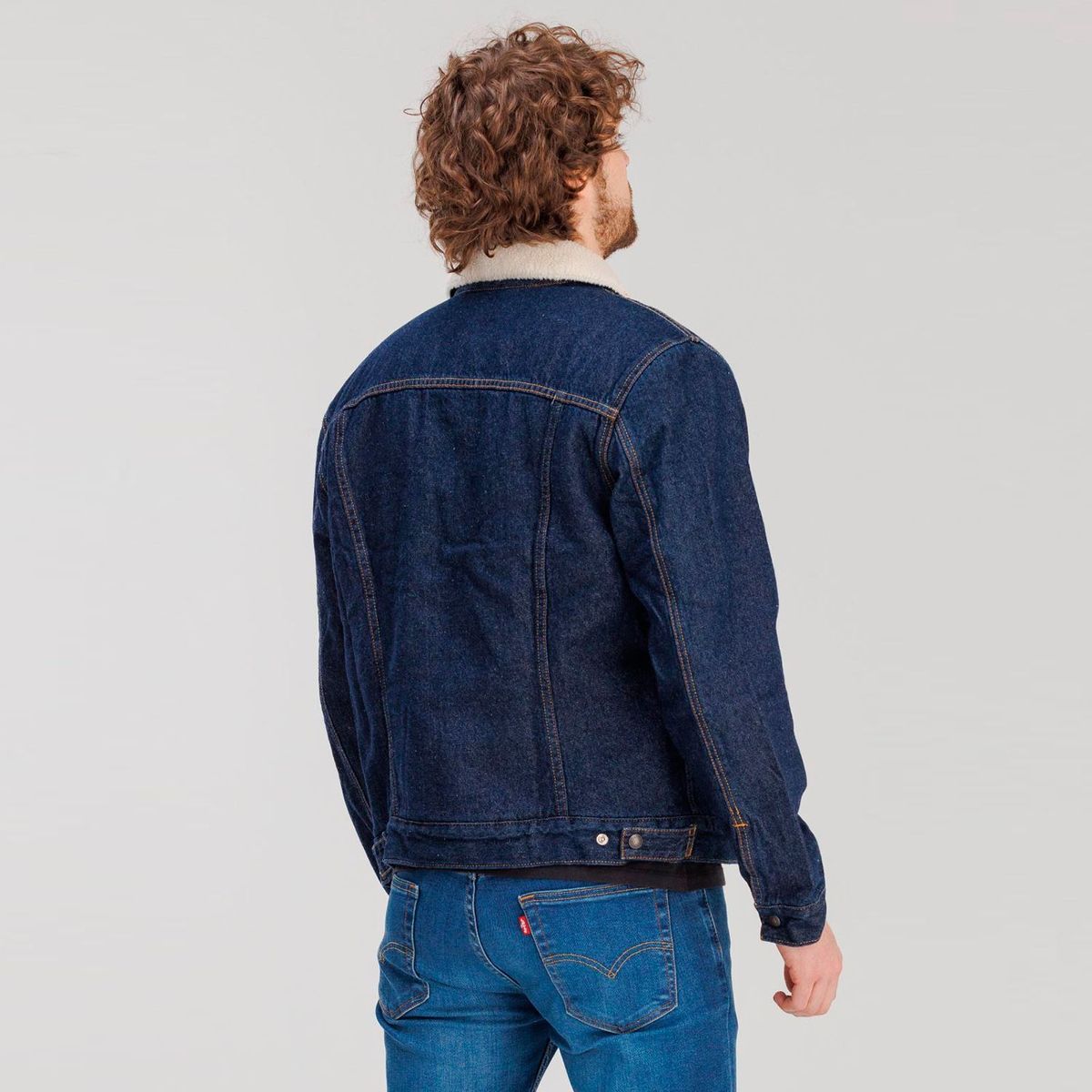 LEVIS - Chaqueta de jean para Hombre Ovejera de Algodón Con botones Levis