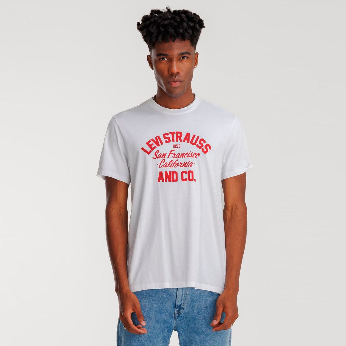 LEVIS - Camiseta para Hombre Logo Cuello Redondo Levis