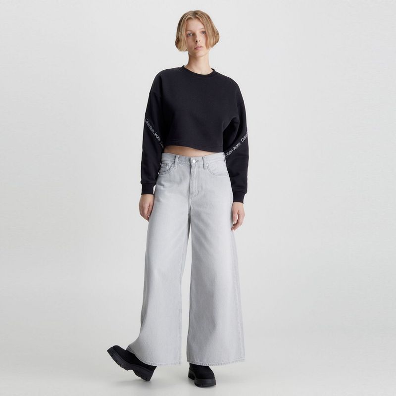 CALVIN KLEIN - Saco para Mujer de Algodón Crop Calvin Klein