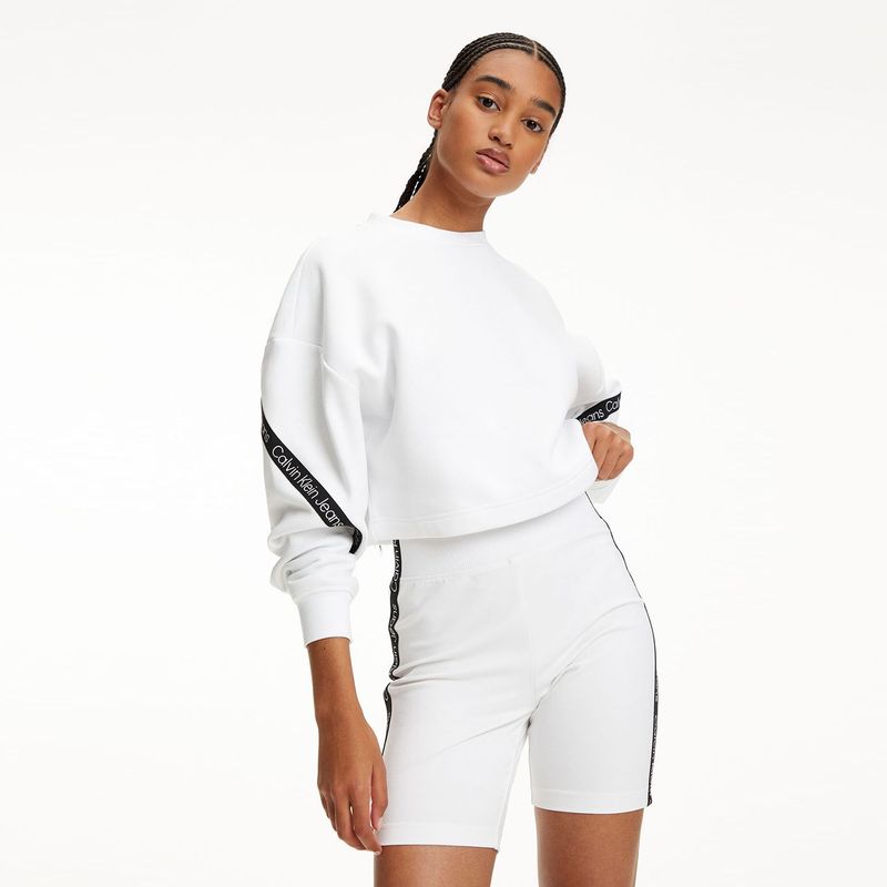 CALVIN KLEIN - Saco para Mujer de Algodón Crop Calvin Klein