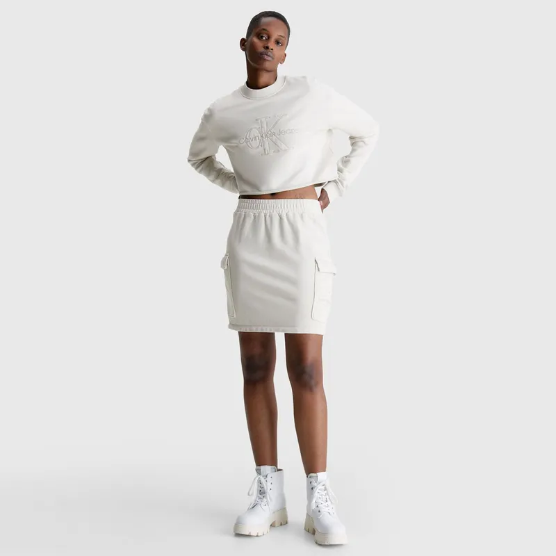 CALVIN KLEIN - Saco para Mujer de Algodón Crop Calvin Klein