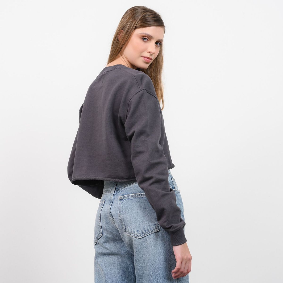 CALVIN KLEIN - Saco para Mujer de Algodón Crop Calvin Klein