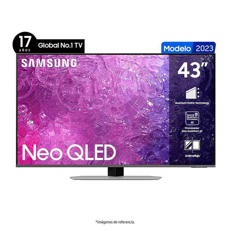 SAMSUNG - Televisor Samsung 43 pulgadas QLED 4K Ultra HD Smart TV QN43QN90
