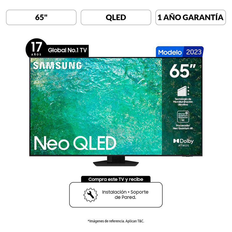 SAMSUNG - Televisor Samsung 65 pulgadas QLED 4K Ultra HD Smart TV
