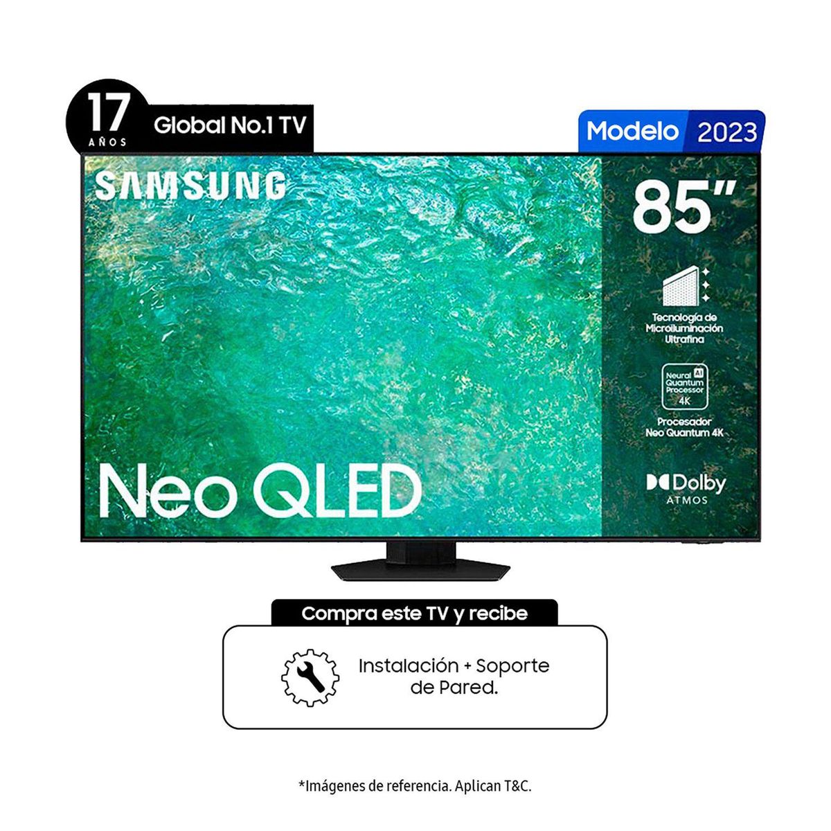SAMSUNG - Televisor Samsung 85 pulgadas QLED 4K Ultra HD Smart TV QN85QN85