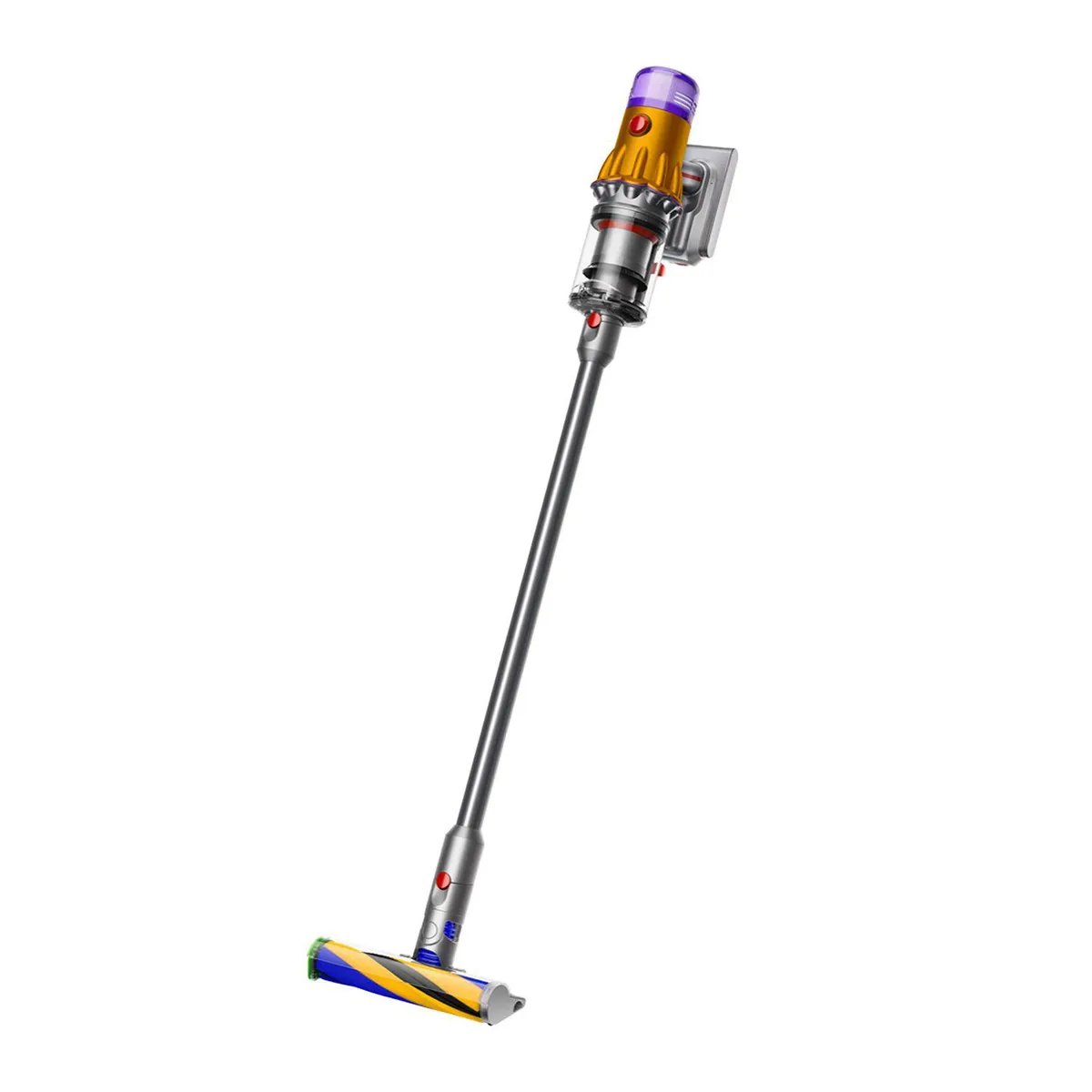 DYSON - Aspiradora inalámbrica Dyson V12 DT Slim Abs Amarilla/Níquel 150W, aspiradora sin cable con luz que revela polvo microscópico, incluye herramienta para pelo, aspiradora ideal para mascotas