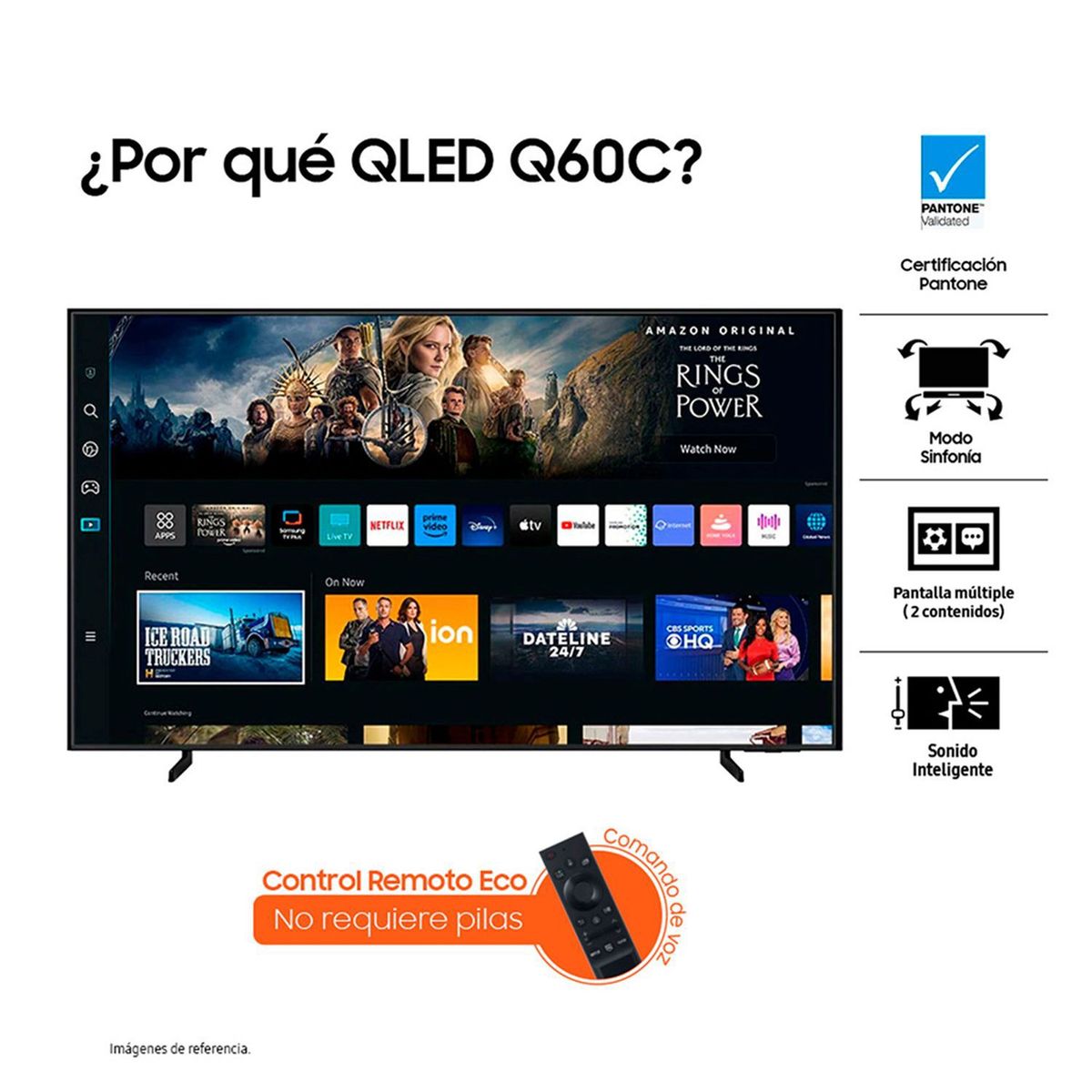 SAMSUNG - Televisor Samsung 75 pulgadas QLED 4K Ultra HD Smart TV