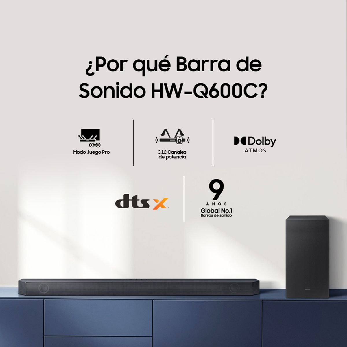 SAMSUNG - Barra de sonido Samsung HW-Q600C/ZL