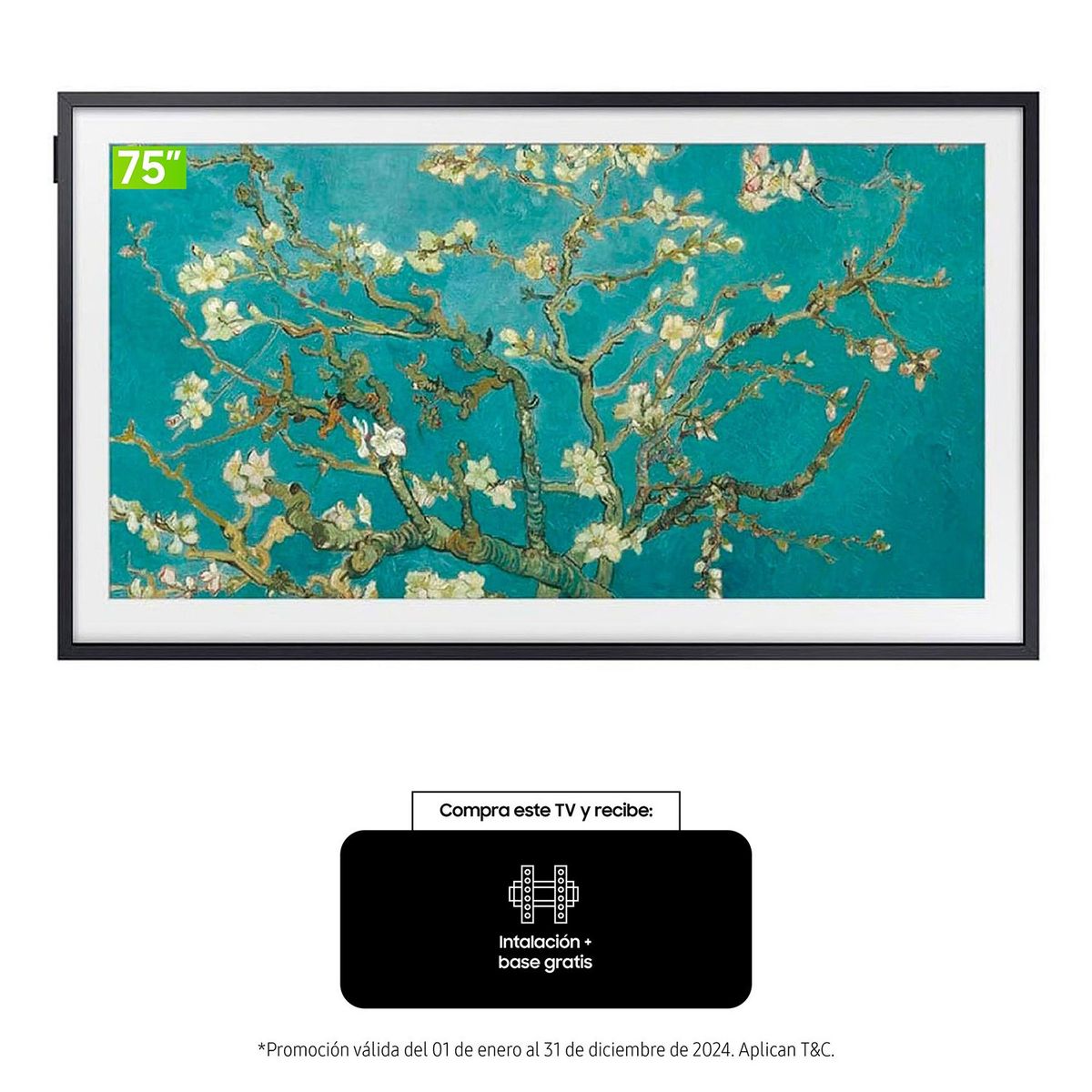 SAMSUNG - Televisor Samsung 75 pulgadas QLED 4K Ultra HD Smart TV F-QN75LS03