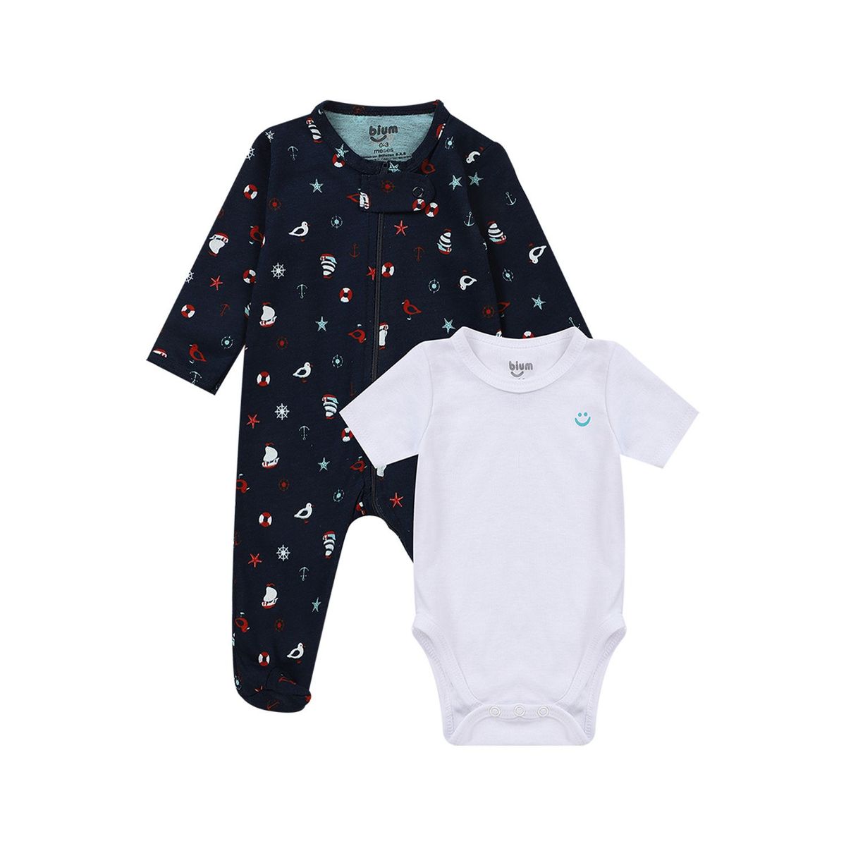 BIUM - Conjunto de Pijama y Body Bebé Niño Bium