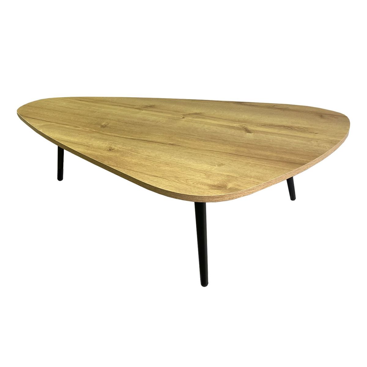 MICA - Mesa de Centro Moderna Triangular  en Melamina  110 x 33 x 70 cm Mica  - Mueble.