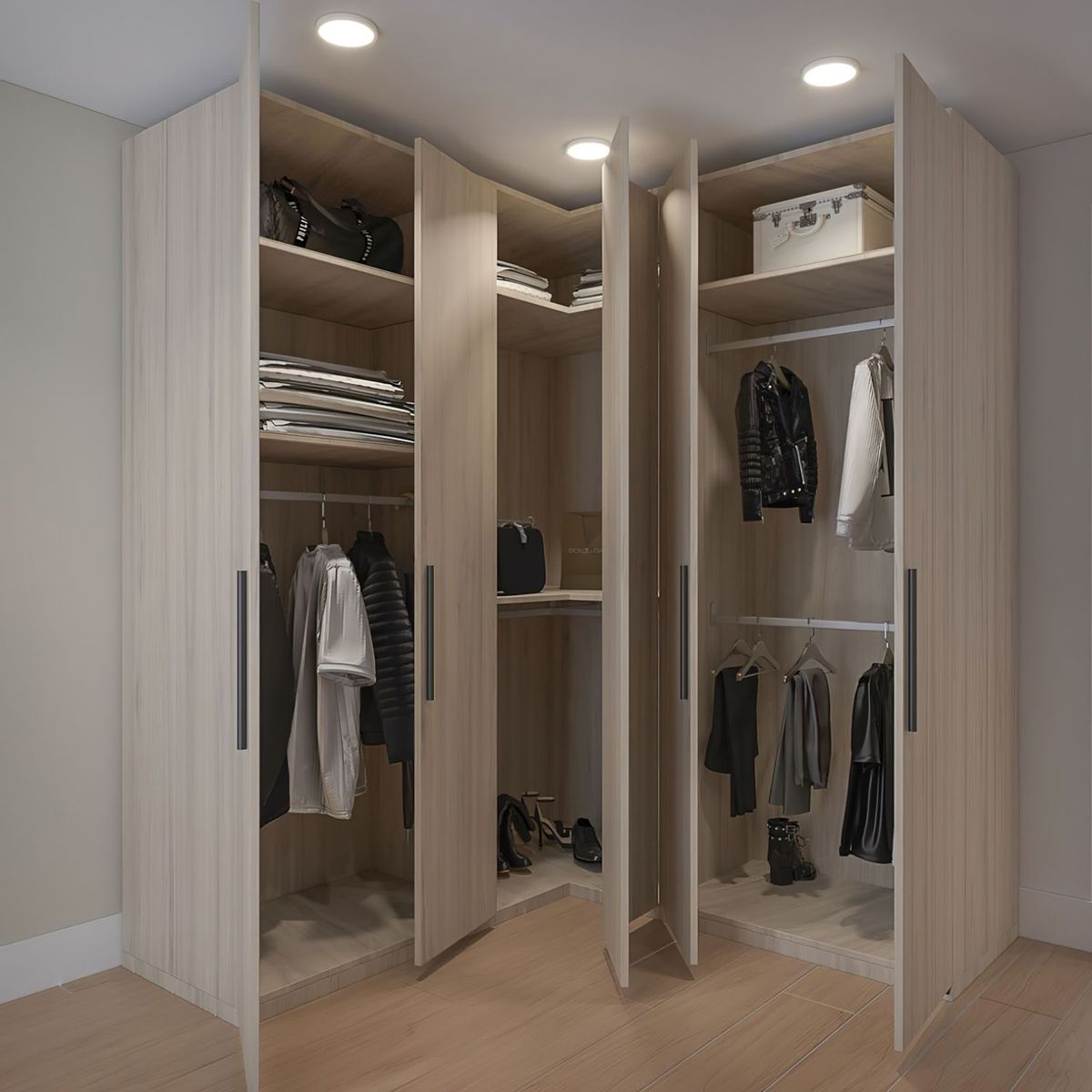 MATMA - Closet Moderno en Aglomerado MDP 6 Puertas  227 x 184 x 58 cm Matma  - Mueble