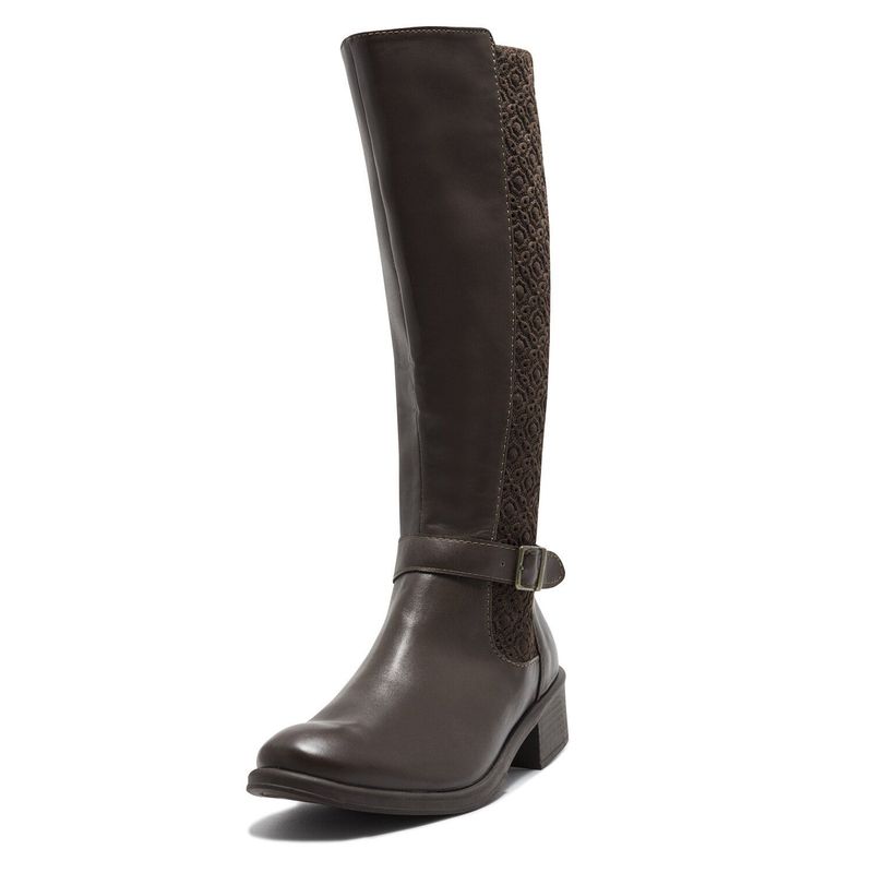 VIOLA - Bota  mujer viola  tacon medio indival  café