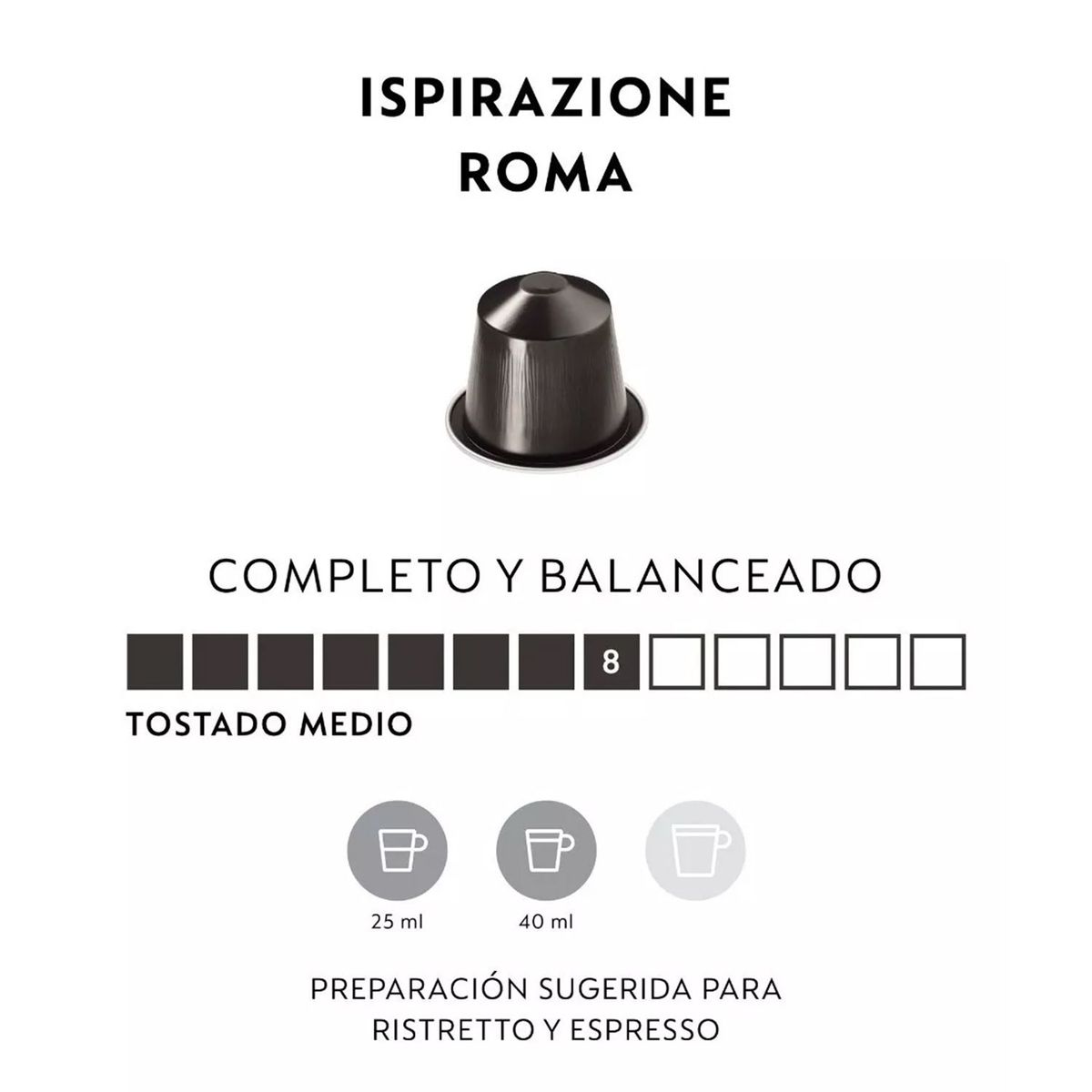 NESPRESSO - Pack Ispirazione Roma x 50 Cápsulas de Café Original Nespresso