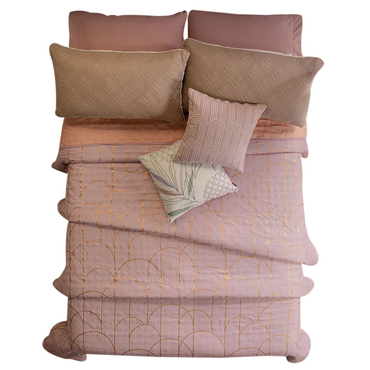 MY HOME STORE - Edredón Estampado de Poliéster Novo Copper My Home Store