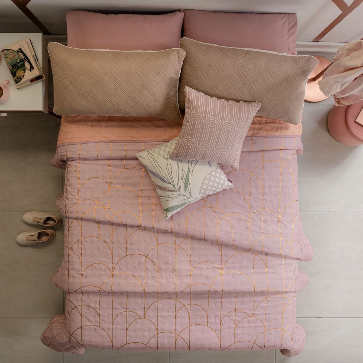 MY HOME STORE - Edredón Estampado de Poliéster Novo Copper My Home Store