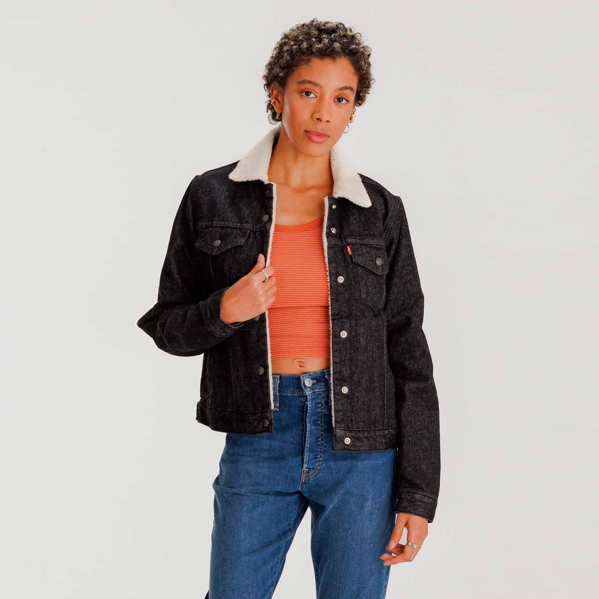 LEVIS - Chaqueta de jean Ovejera para Mujer de AlgodónCon broche Levis