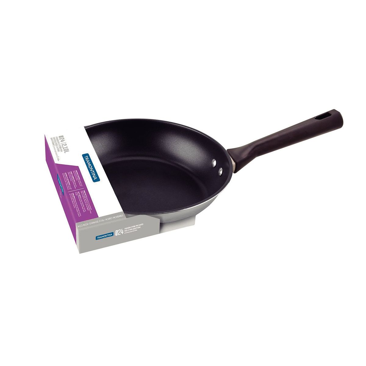 TRAMONTINA - Sartén Tramontina Antiadherente Acero ixidable 24 cm